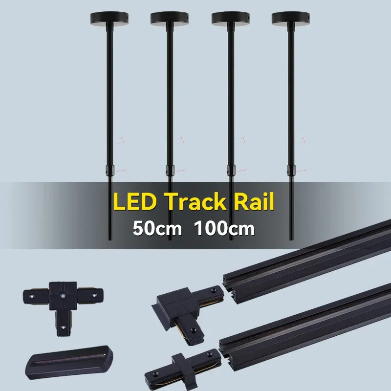 5/1M Spot LED Track Light Rail Set: Dimmable Living Room Ceiling Rail ...