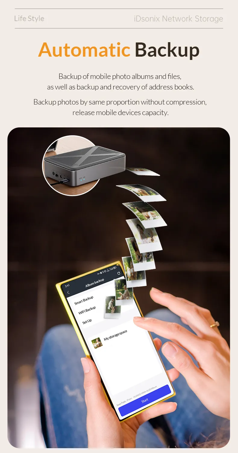 IDsonix Network Storage With 3.5 Inch SATA HDD Hard Drive