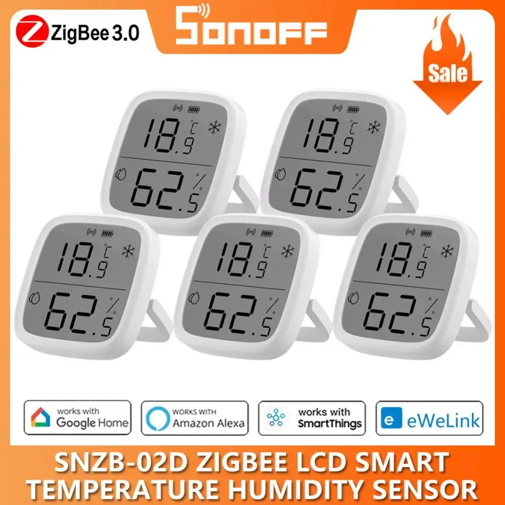 SONOFF Zigbee Smart humidity sensor with LCD Screen,...