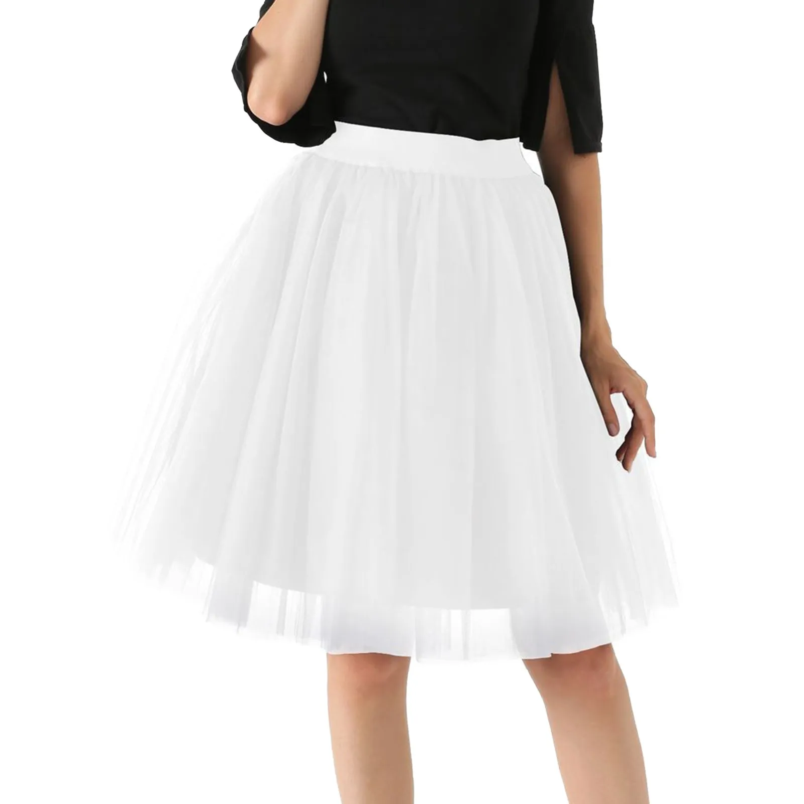 Carnevale New Women Tulle Skirts Knee Length Long Adult Tutu