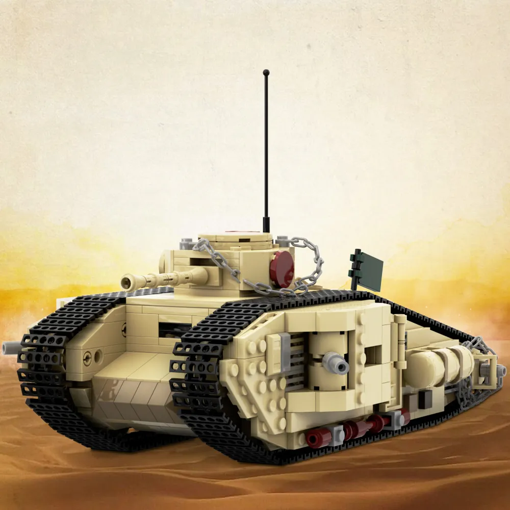 Model Tank Diy Blocks DIY Mark VIII Tank blocks house Set - Moc Indiana...
