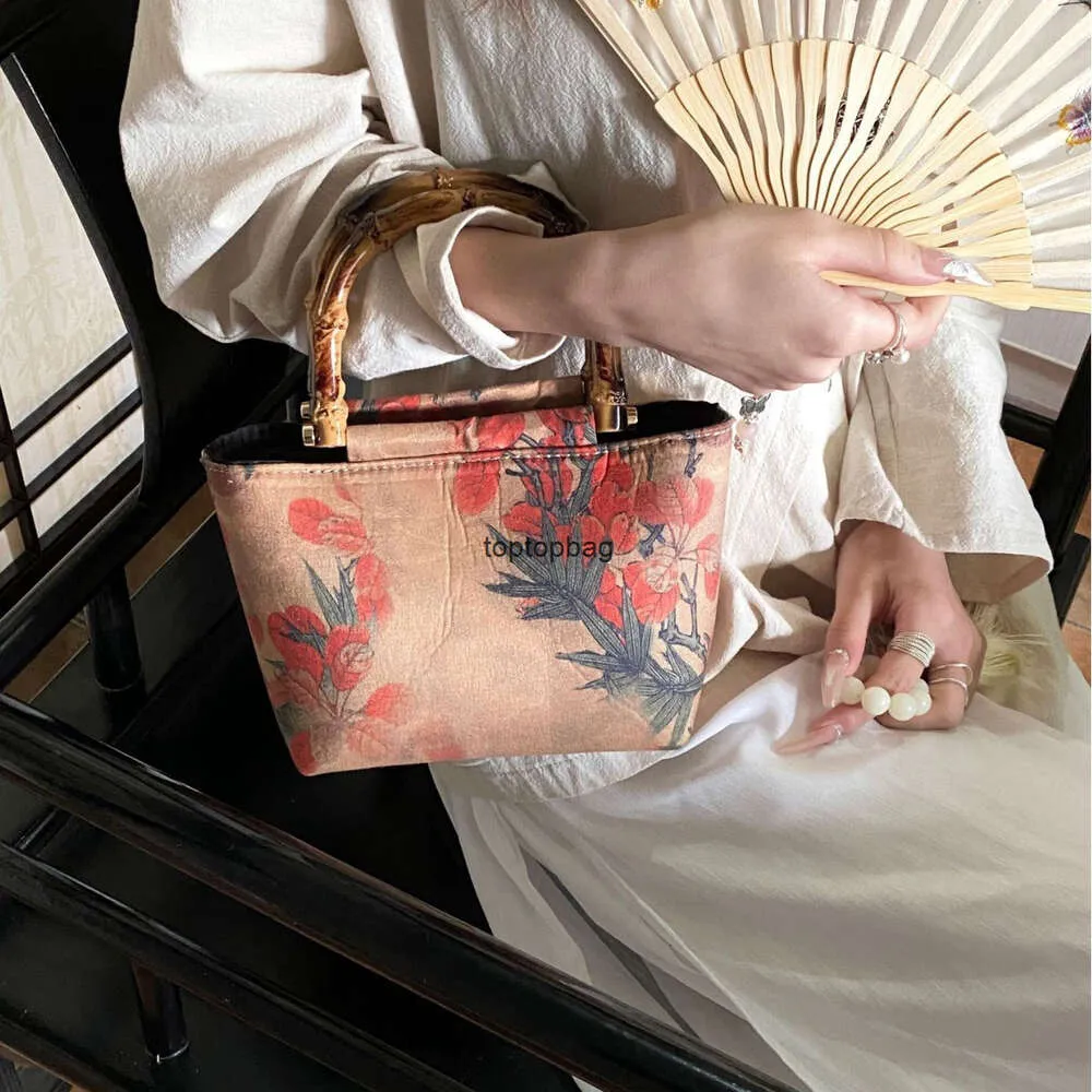 Designer Luxus Mode Tragetaschen Xiangyunsha Bambus Joint Qipao Handtasche Neue Chinesische Stil Hanfu Bambus Griff Handtasche für Frauen