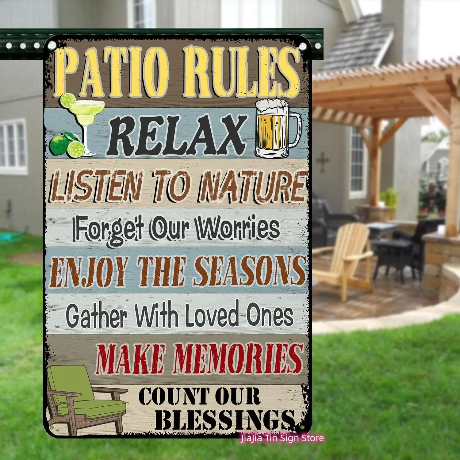 Pool Decorations Outdoor Pool Decor Pool Rules Signs...