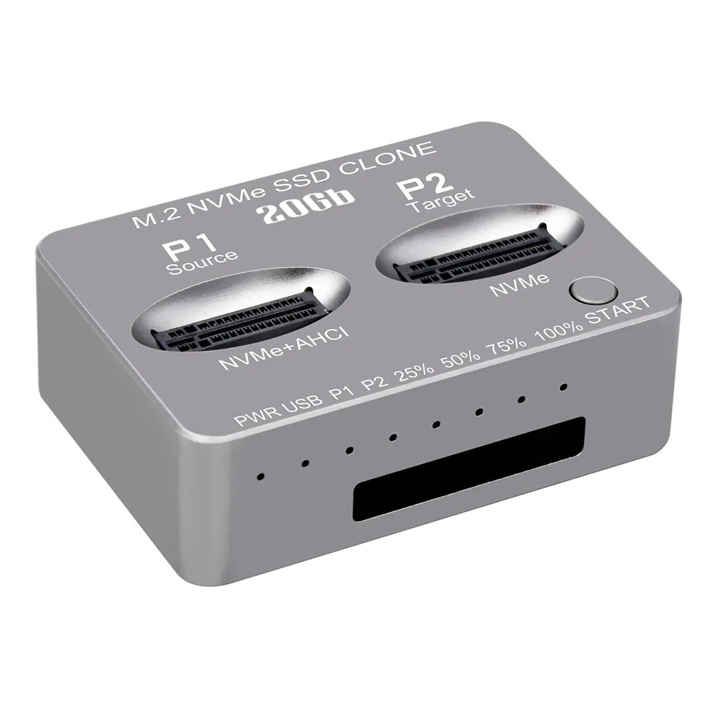 M.2 NVMe SSD Enclosure with USB 3.2 Type-C, JMS586U Chip, Supports