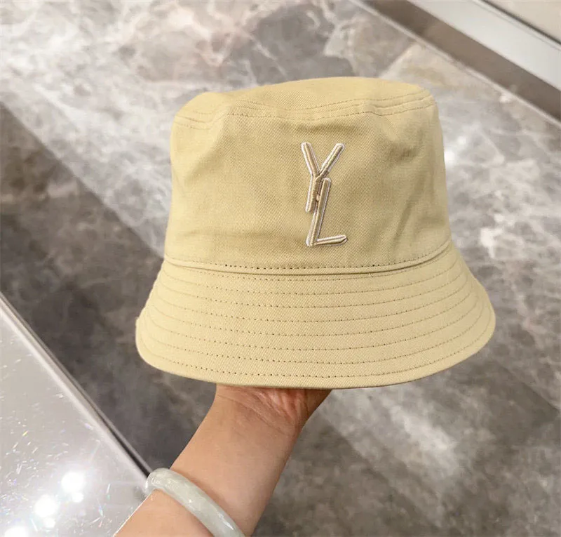 Luxury Bucket Hat Mens Women Designers Cap Classic Letter Brodery Casquette Cotton Unisex Sun Hat 6 Färger