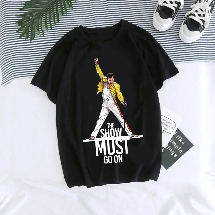 QUEEN Freddie Mercury バンド Tシャツ オフィシャル Freddie Mercury Queen 100% Cotton New Vintage Band T Shirt