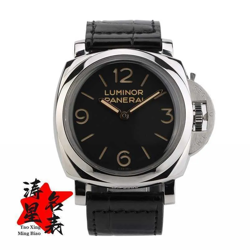 Relógios de luxo paneraiss luminor relógio design italiano série luminor precisão aço manual mecânico relógio masculino pam00372