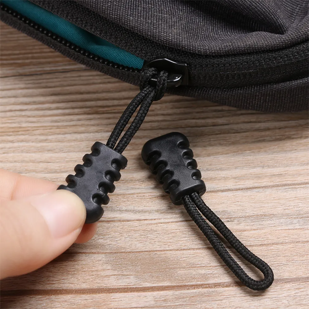 5st Dragkedja Pull Puller End Fit Rope Tag Fixer Zip Cord Tab Replacement Clip Broken Buckle Travel Bag Suitcase Tält Ryggsäck