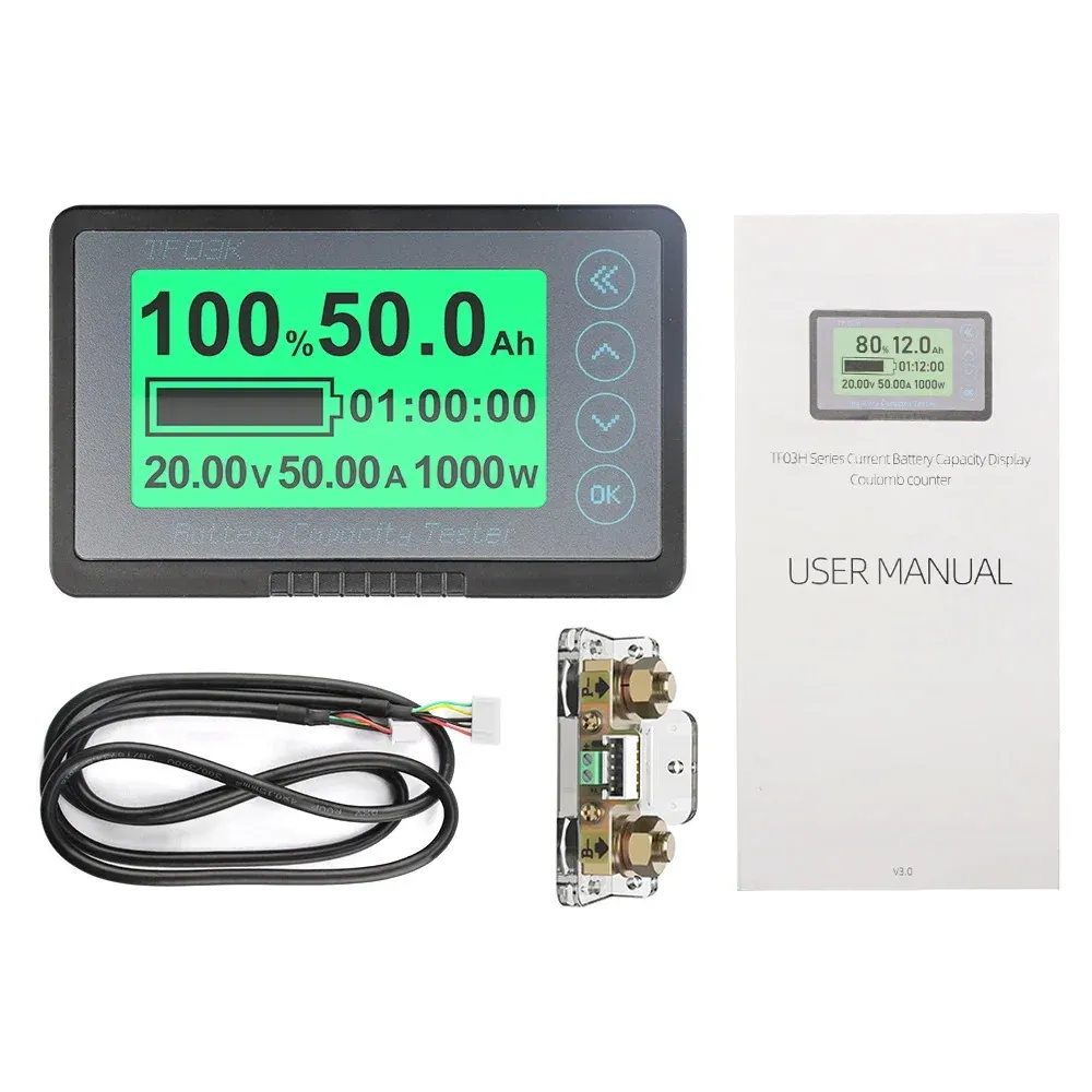 Produktbild von HENGSHAN AiLi Batterie-Monitor 100V / 350A – 999 Ah, Volt-/Strommesser, Für Wohnmobil & Caravan