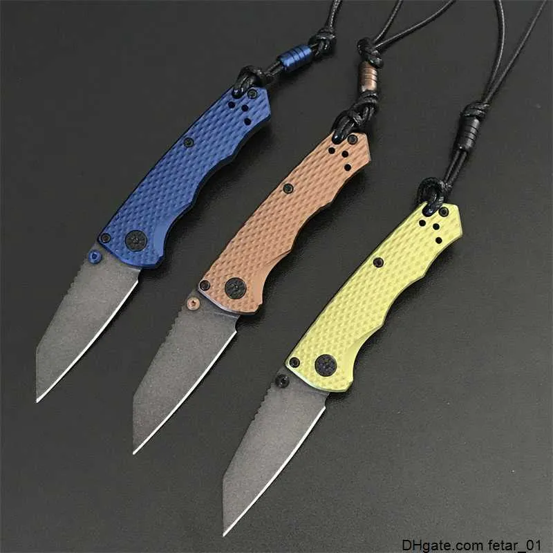 BM 290 Folding Knife Aluminum Handle M4 Blade High Hardness Outdoor Camping Portable Defense Pocket Knives