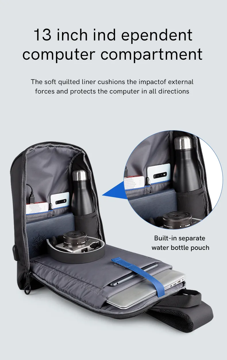 Waterproof 13.3 inch rucksack for laptop for Men -... Waterproof 13.3 inch rucksack for laptop for Men -...