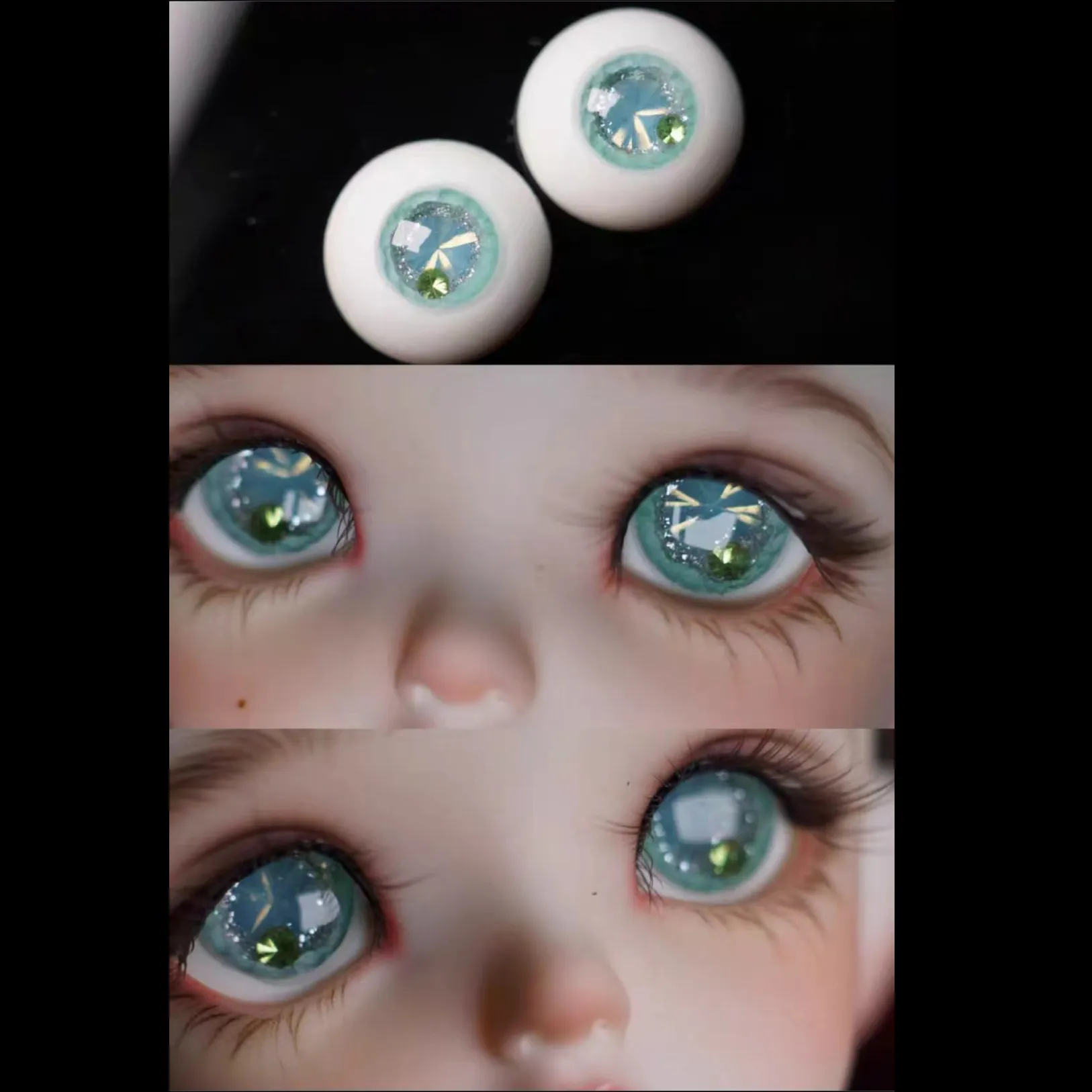 ✓ DHgate BJD SD 인형 눈 : 12/14/16mm 핸드 메이드 빛나는 수지 안구 1/3 1/4 1/6 인형 DIY 인형  액세서리 | 다양한 기타 예술과 공예