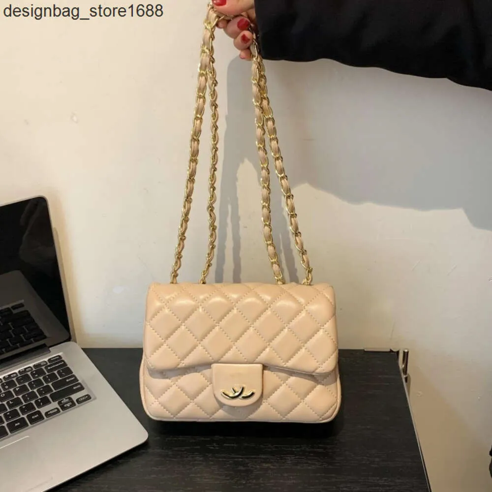 Bolsa de ombro designer desconto de fábrica 2024 novo saco caviar couro das mulheres lingge corrente um crossbody versátil