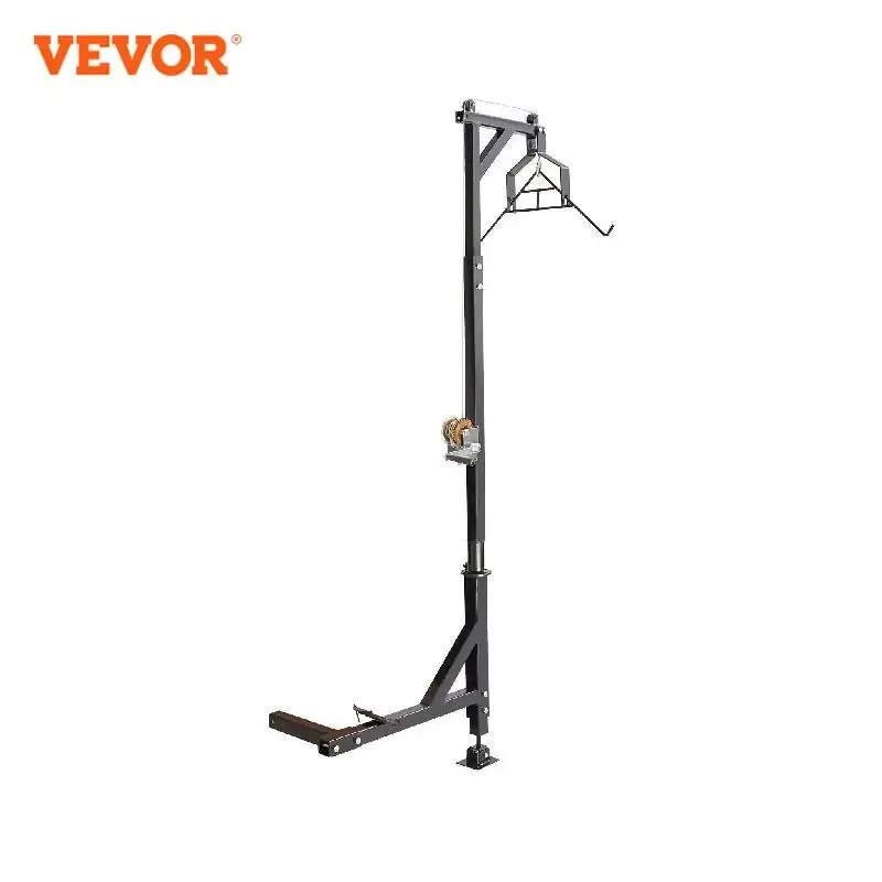 Deer Hoist For Truck Hitch VEVOR Hitch Deer Hoist With Lifting System Platform, 300 Lbs Load Capacity Game Hoist Winch Lift 2 Inch Receiver 360 Degree Swivel Shaft Foldable Hitch Mou Truck