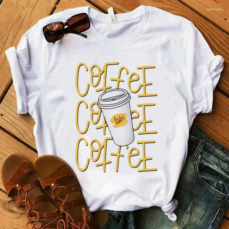 Funny Gilmore Girls Coffee T-Shirt Women's Casual Summer Top, Short  Sleeve O-Neck, Luke's Diner Tee, Cute Graphic Print