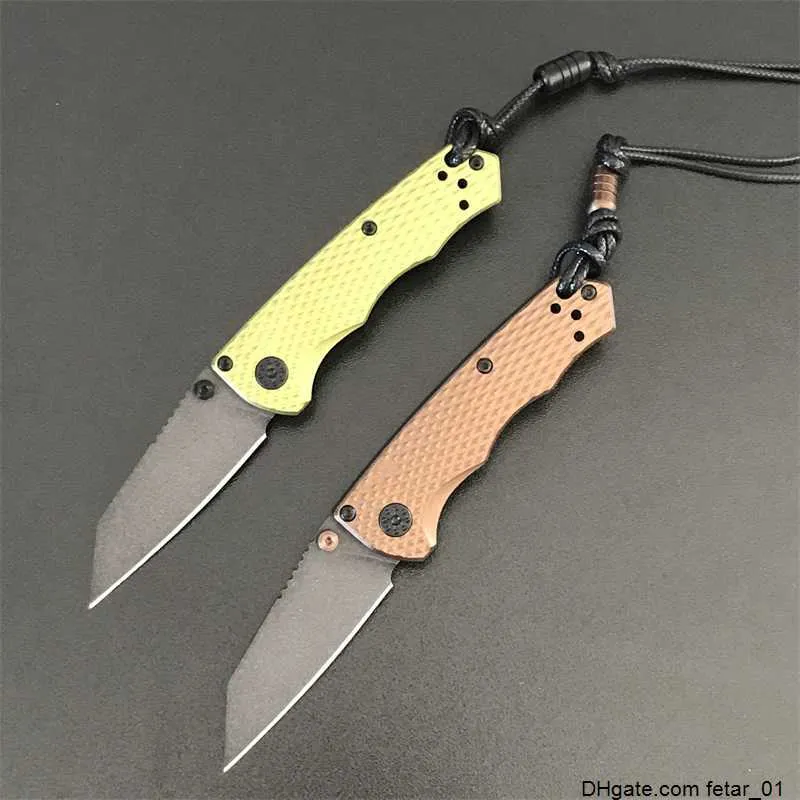 BM 290 Folding Knife Aluminum Handle M4 Blade High Hardness Outdoor Camping Portable Defense Pocket Knives