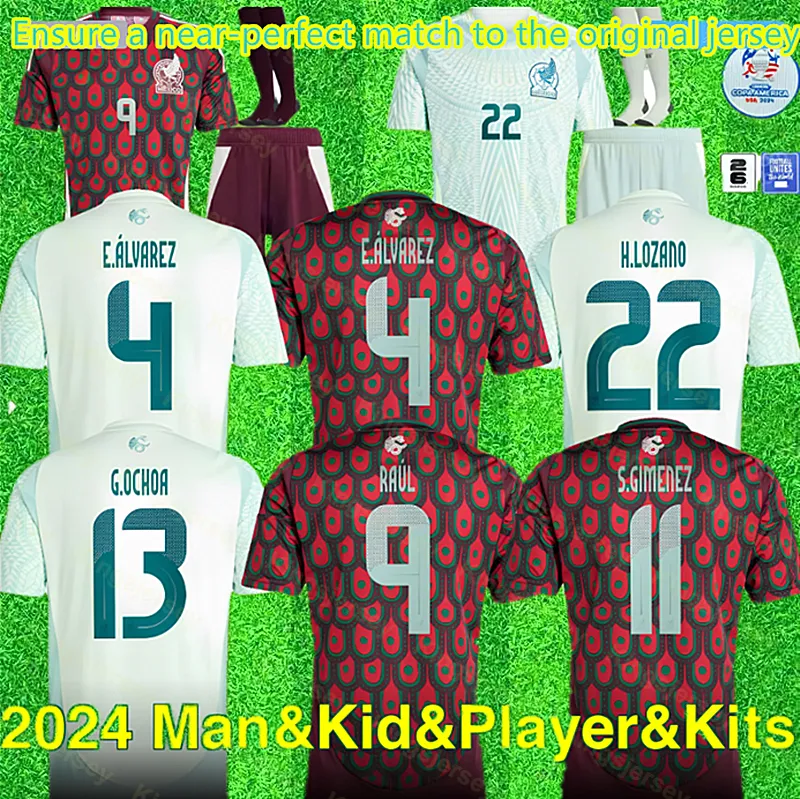 Mexico 2024 Copa America 2026 QUALIFIERS RAUL CHICHARITO Soccer Jerseys LOZANO DOS SANTOS 24 25 H.LOZANO Men Kids Football Customized jerseys Fans Player Version