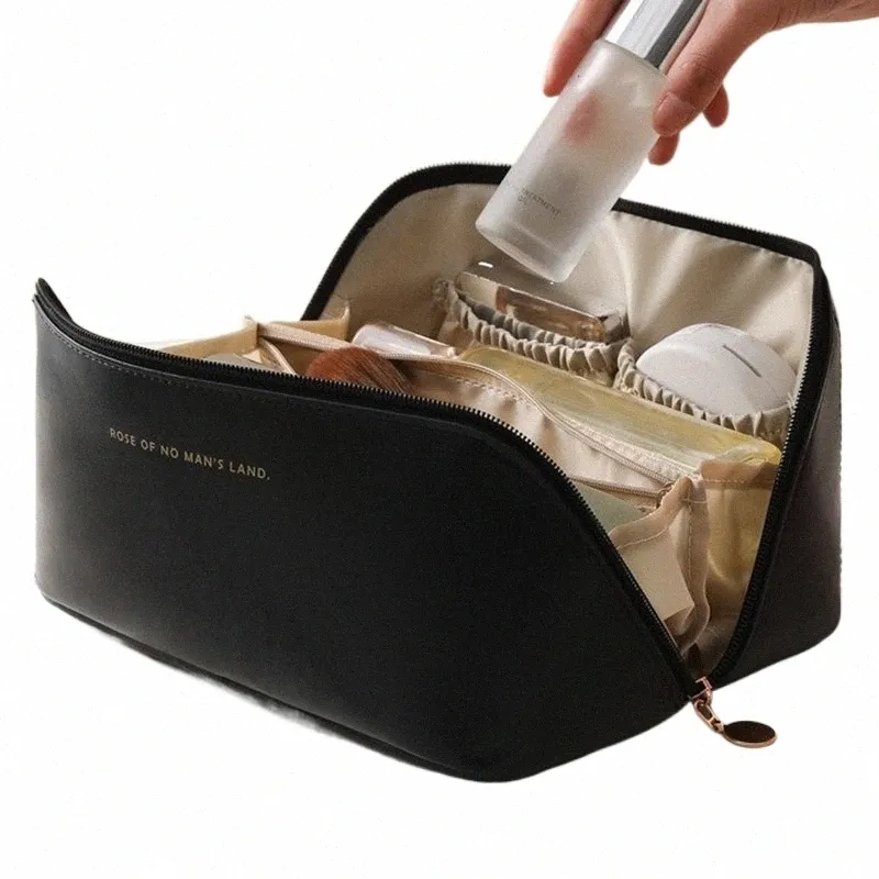 Makeup Organizer Kvinnlig toalett Kit Bag Make Up Case Storage Pouch Lady Box Cosmetic stor kapacitetskuddpåsar för resor F9MG#