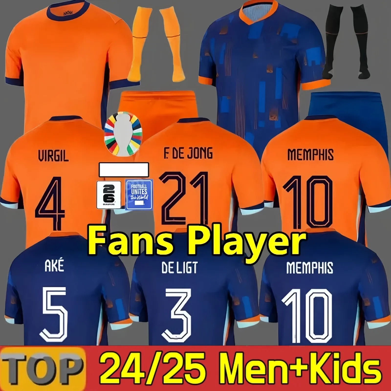 2024 Euro Cup/2025 Netherlands National Team Netherlands Soccer Shirt