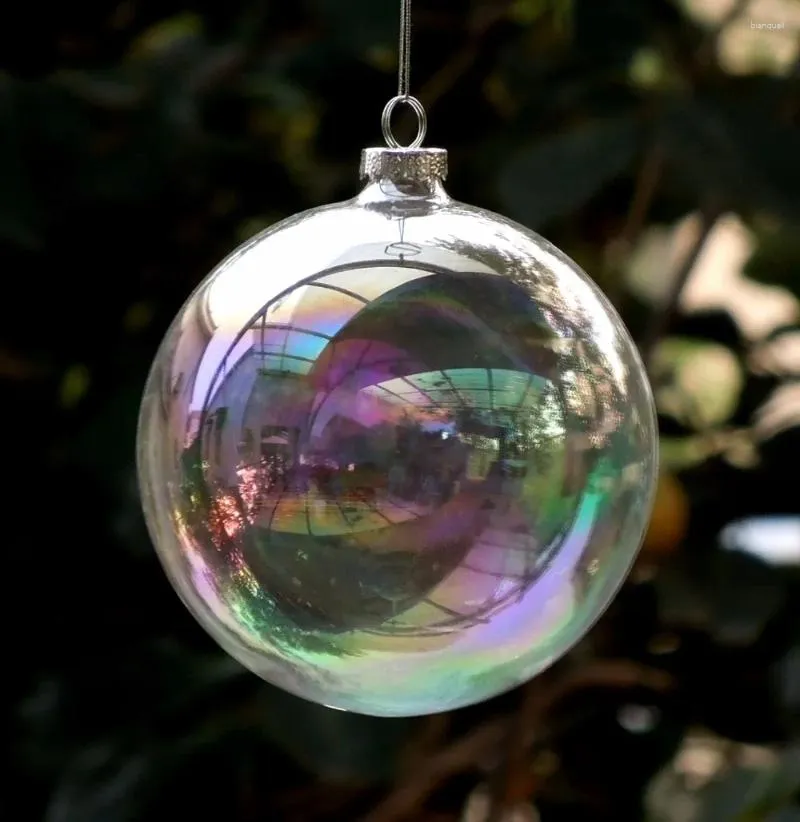 Dekoracja imprezowa 12pcs 6 cm szklana świąteczna piłka przezroczystą Globe Day Różna średnica do wyboru