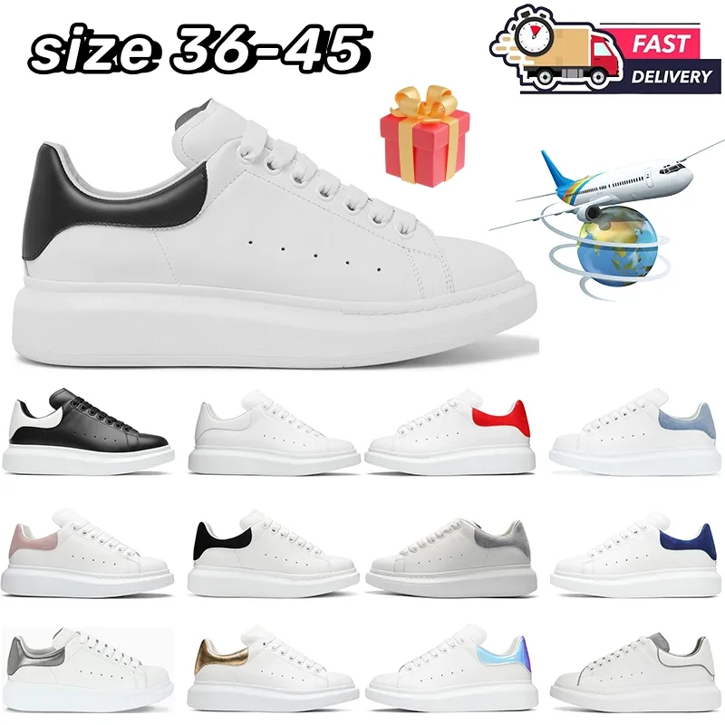 Designer-Schuhe, Freizeitschuhe, Plateau-Sneaker, Herren und Damen, Leder, Schnürschuhe, modisch, Wildleder, mehrfarbig, Sport, Weiß, Rosa, Schwarz, reflektierend, Größe 36–45