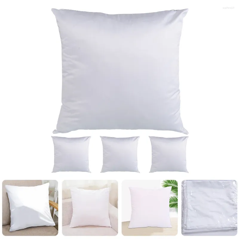 Pillow 4 Pcs Home Accents Decor Blank Throw Pillowcase Blanks Covers DIY Double Sided Sublimation Cases White Sofa