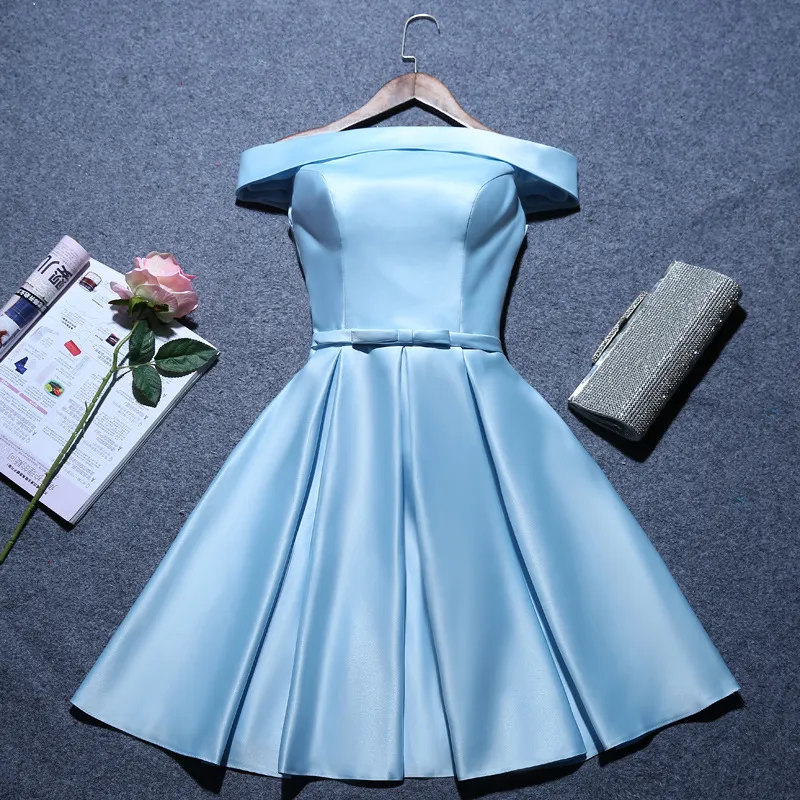 sachin and babi light blue dress Leely Women Sky Blue Corset Floral Short Homecoming Dress Satin Tight Appliqued Sweetheart Ruched Backless Cocktail Dress main image 0