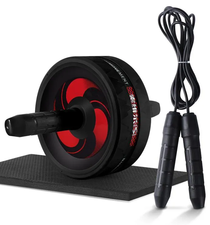 Trainingsgeräte Roller Jump Rope Mute Abdominal Wheel Ab mit Matte für Bauchübung Fitnesszubehör Bodybuilding X61B6243585