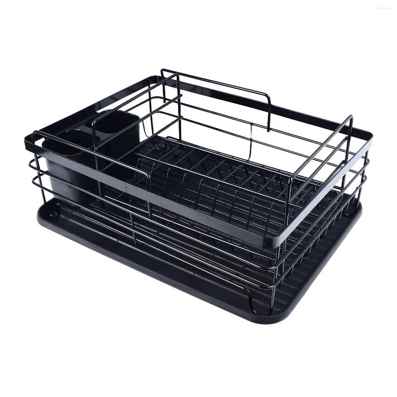 Kitchen Storage Dish Drying Rack Detachable Utensil Cup Racks Dishes Drainer Space Saving Counter Holder For Bowls Plates Spoons