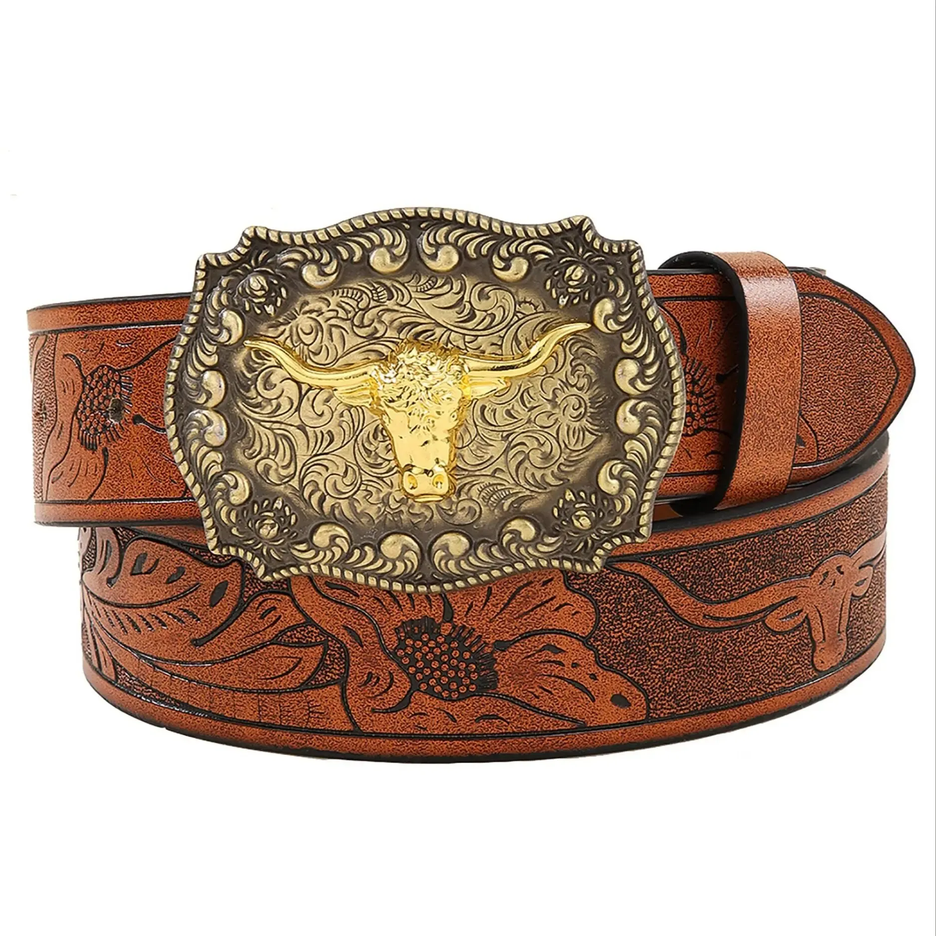 Adjustable Vintage Western Cowboy Belt Antique 1920 main image 2