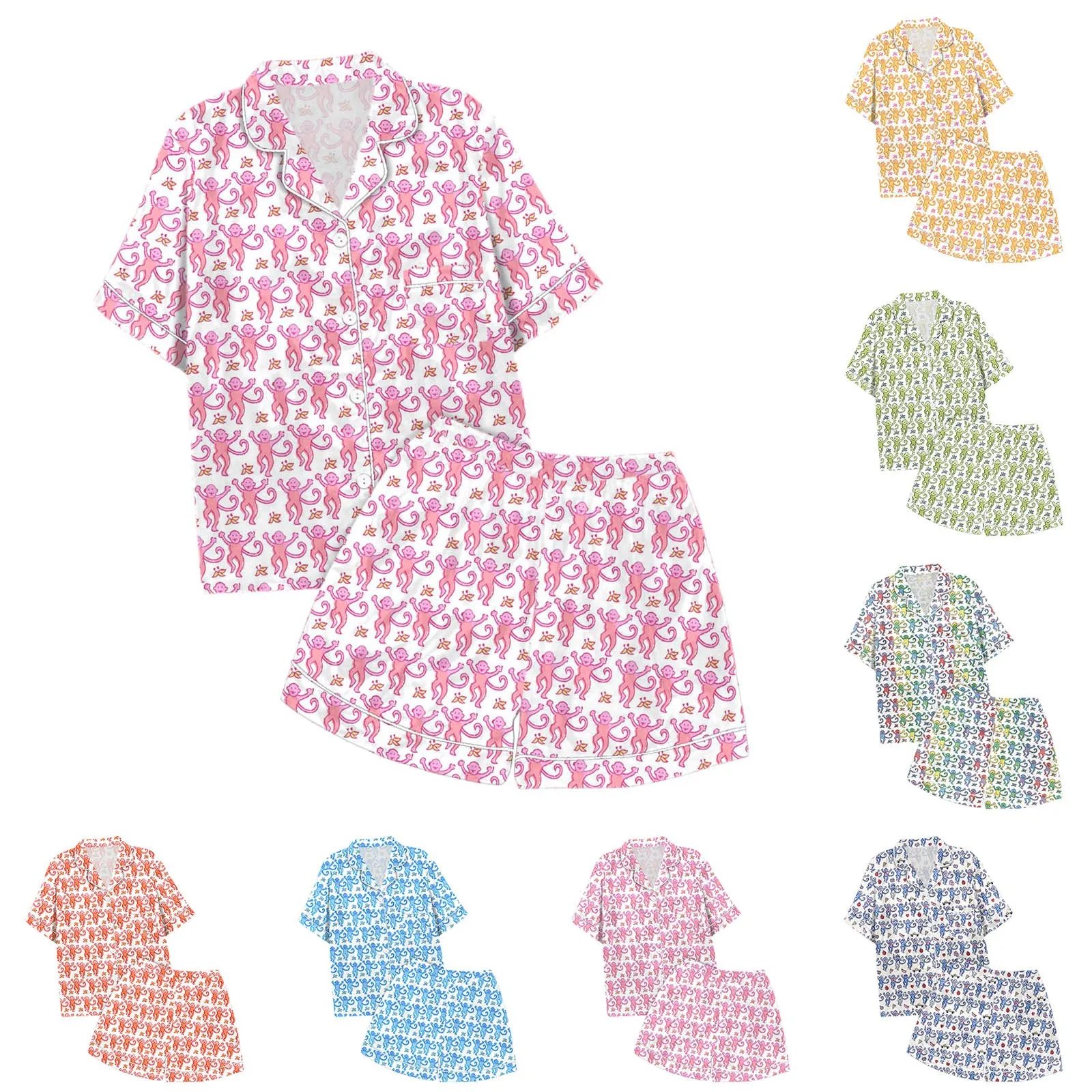 DHgate.com:2024Kids 2-Piece Pajama Set, Cute Graphic Rabbit