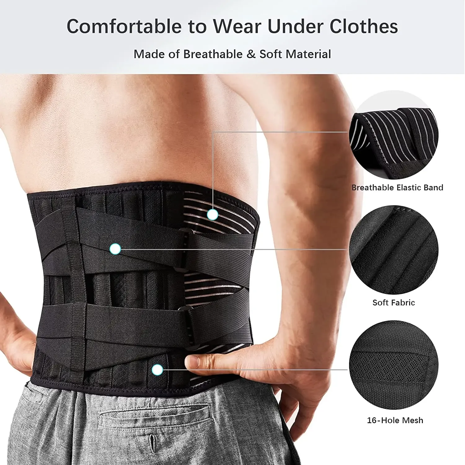 6 Stray Amazon Lumbar Support Belt For Lower Back Pain Relief With Breathable Design And Anti Skid Lumbar Support 16 Holes From Ddmyhome 36.37 DHgate.Com