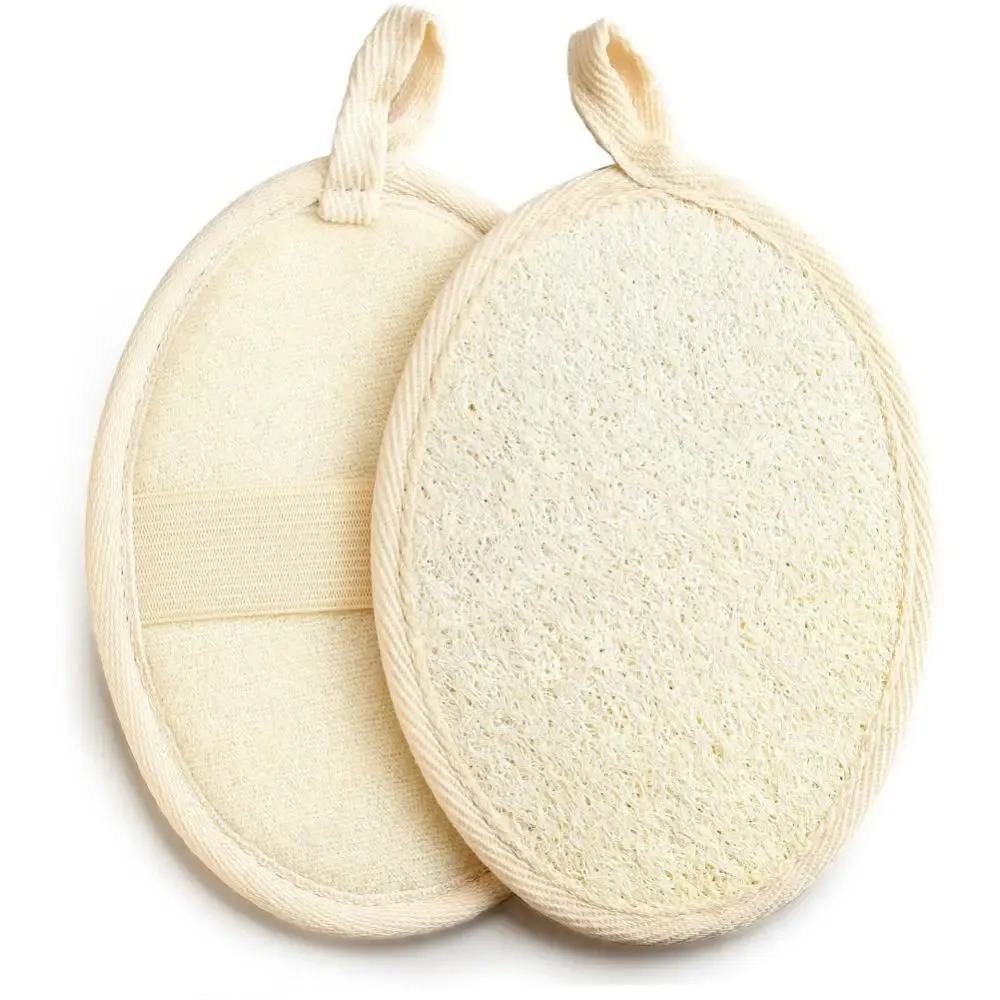 Naturlig loofah kroppskrubberbad exfolierande svamp mjuka duschborstar clearner pad exfoliator dusch puff kropp hudvård verktyg