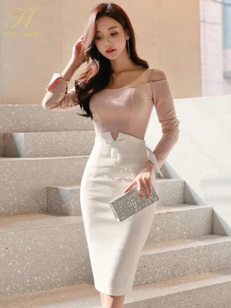 Bodycon Skirt High Waisted Pencil Skirt Queen Size H Han Queen