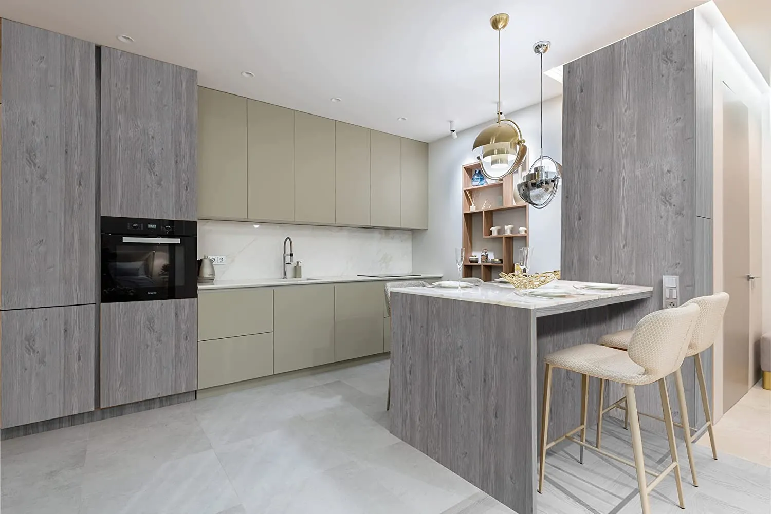 Gray Wood Grain Stickers For Furniture Waterproof... From Dh1100285003 ...
