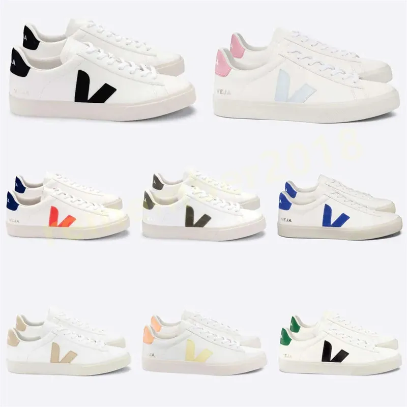 2024 Nya skor Franska Brasilien Green Low-Carbon Life V Organic Cotton Flats Platform Sneakers Women Casual Classic White Designer Shoes Mens Loafers 36-45 R31