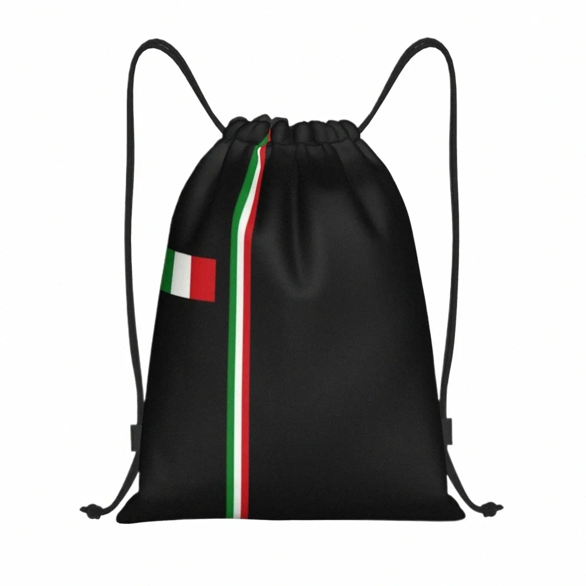 Custom Italy Flaggsträngande ryggsäckväskor Män kvinnor Lätt italiensk Pride Gym Sports Sackpack Sacks för att resa L2ew#