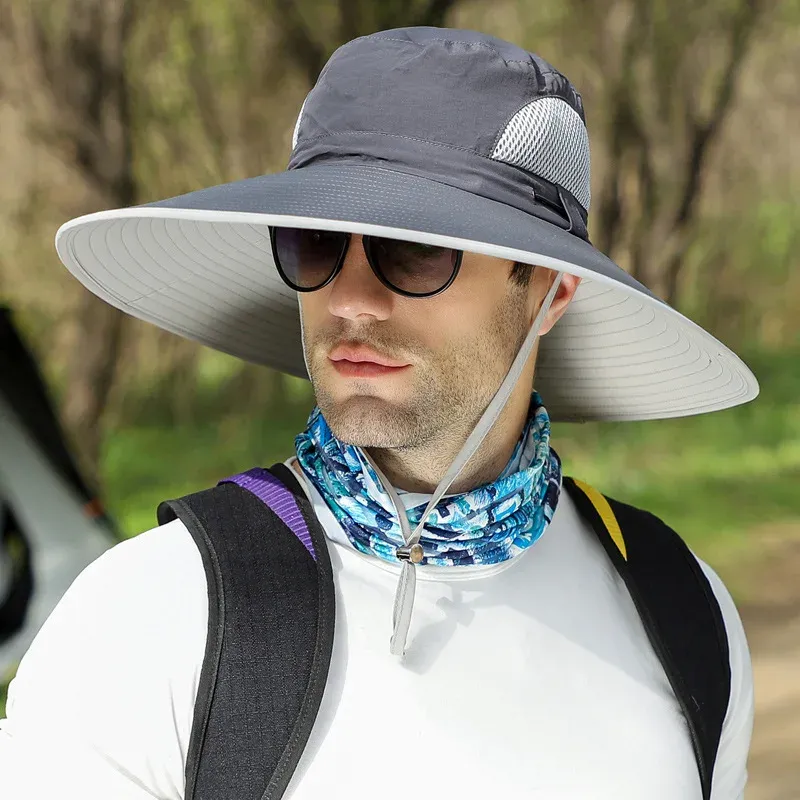 Chapeau Sombrero à Large Bord Pour Homme - Protection UV, Pêche, été, Grande Taille