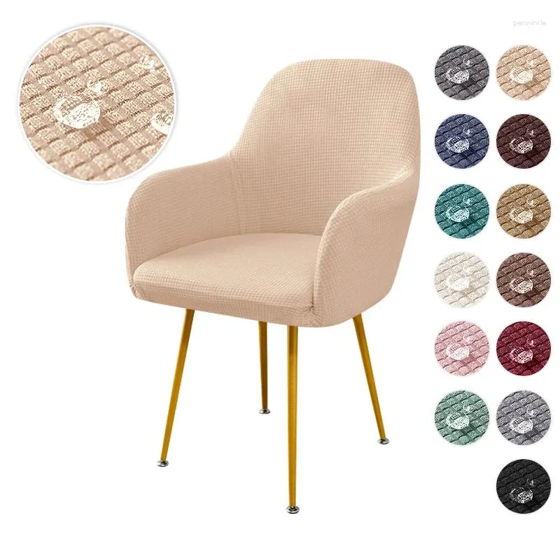 Housses de chaise couverture incurvée élastique polaire fauteuil d'accent en pente haute pour salle à manger café bar maquillage housses de canapé