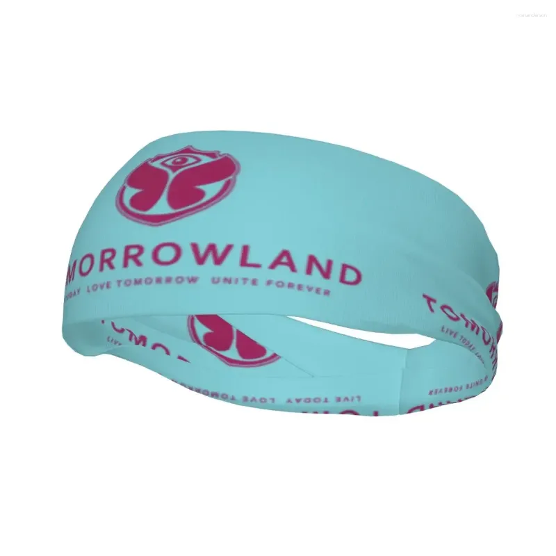 Baretten Tomorrowland Sporthoofdband voor dames Heren Elastische vochtafvoerende Belgische elektronische dansmuziek Festival Training Zweetband