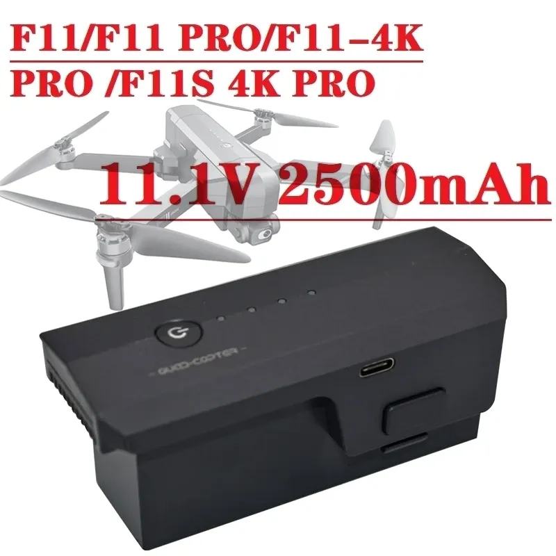 SJRC F11 PRO 4K GPS Drone Spare Battery – 11.1V 2500mAh 3S LiPo (Replacement Part)