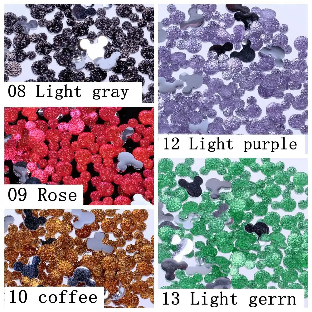 Lastoortsen Hoofd 1000 stks 14x11.5mm Vele Kleuren Plaksteen Lijm op Hars Strass Diy Nail Art Ambachten sieraden Kleding Decoraties