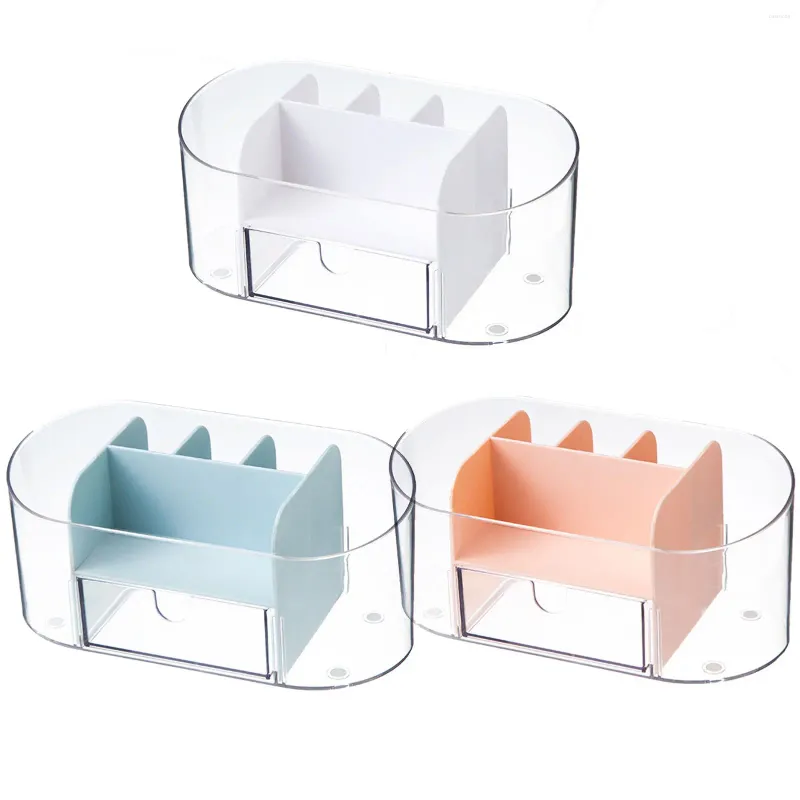 Opbergdozen make -up organisator doos verdeelde container voor katoenen pads spons schoonheid borstels