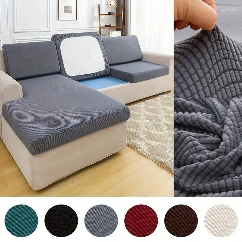 Stol täcker 1 st sträcka avtagbar soffa sittplats kudde täckning för vardagsrumsmöbler skyddande fodral hög slipcover set