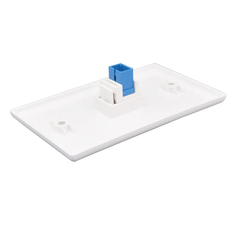One Port SC Optical UPC Socket Adapter with Standard US Faceplate Panel ...