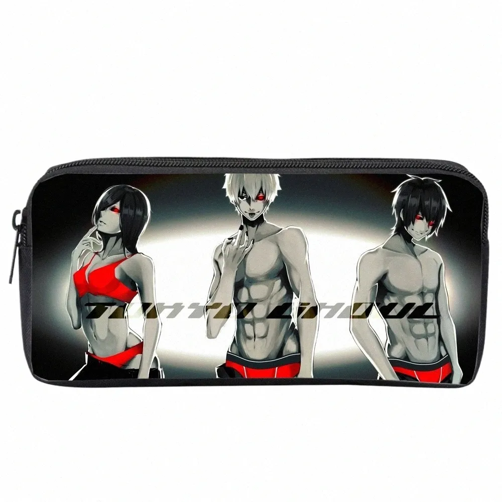 Anime Tokyo Ghoul Student Pencil Case Boy Girls Carto Pencil Bag Adolescente Zipper Handbag Women Girls Makeup Bag D5Lr #