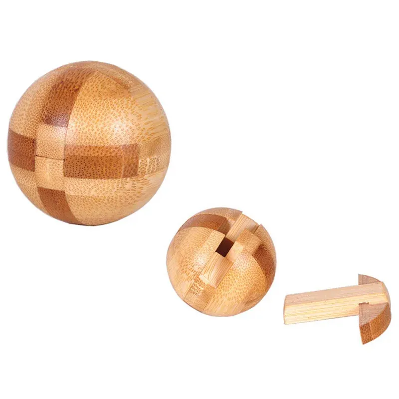 3D Jigsaw Puzzle Toys Wooden Kong Ming Lock IQ Brain Teaser Educational ...