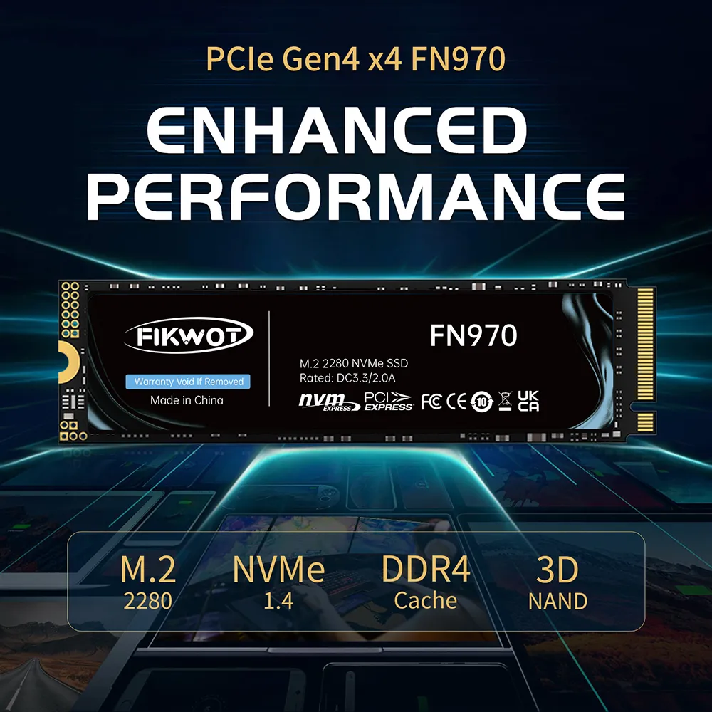 Fikwot FNIe 4.0 M.2 2280 NVMe Internal SSD with Heatsink Fikwot FNIe 4.0 M.2 2280 NVMe Internal SSD with Heatsink