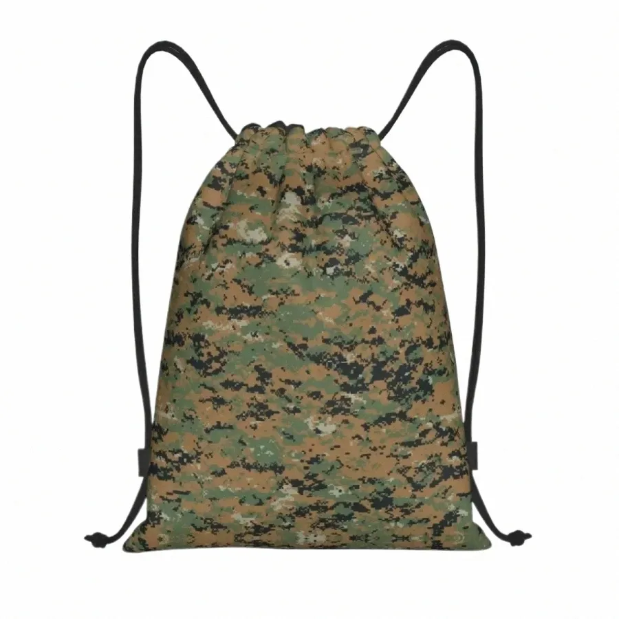 Benutzerdefinierte Marpat Military Army Camo Kordelzug Taschen für Shop Yoga Rucksäcke Männer Frauen Woodland Camoue Sport Gym Sackpack H0Lb #