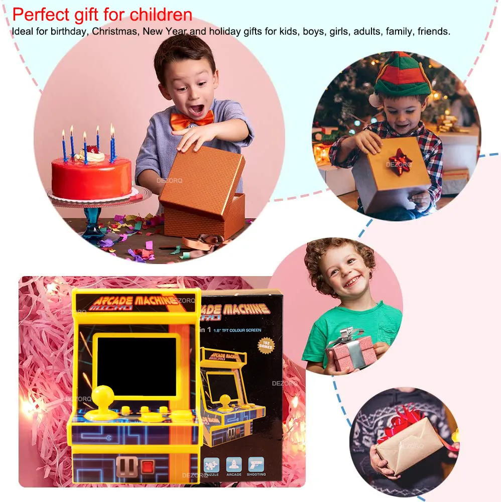 Mini Arcade Player Retro Gaming Console: Portable Mini Arcade Handheld Game Player with ...